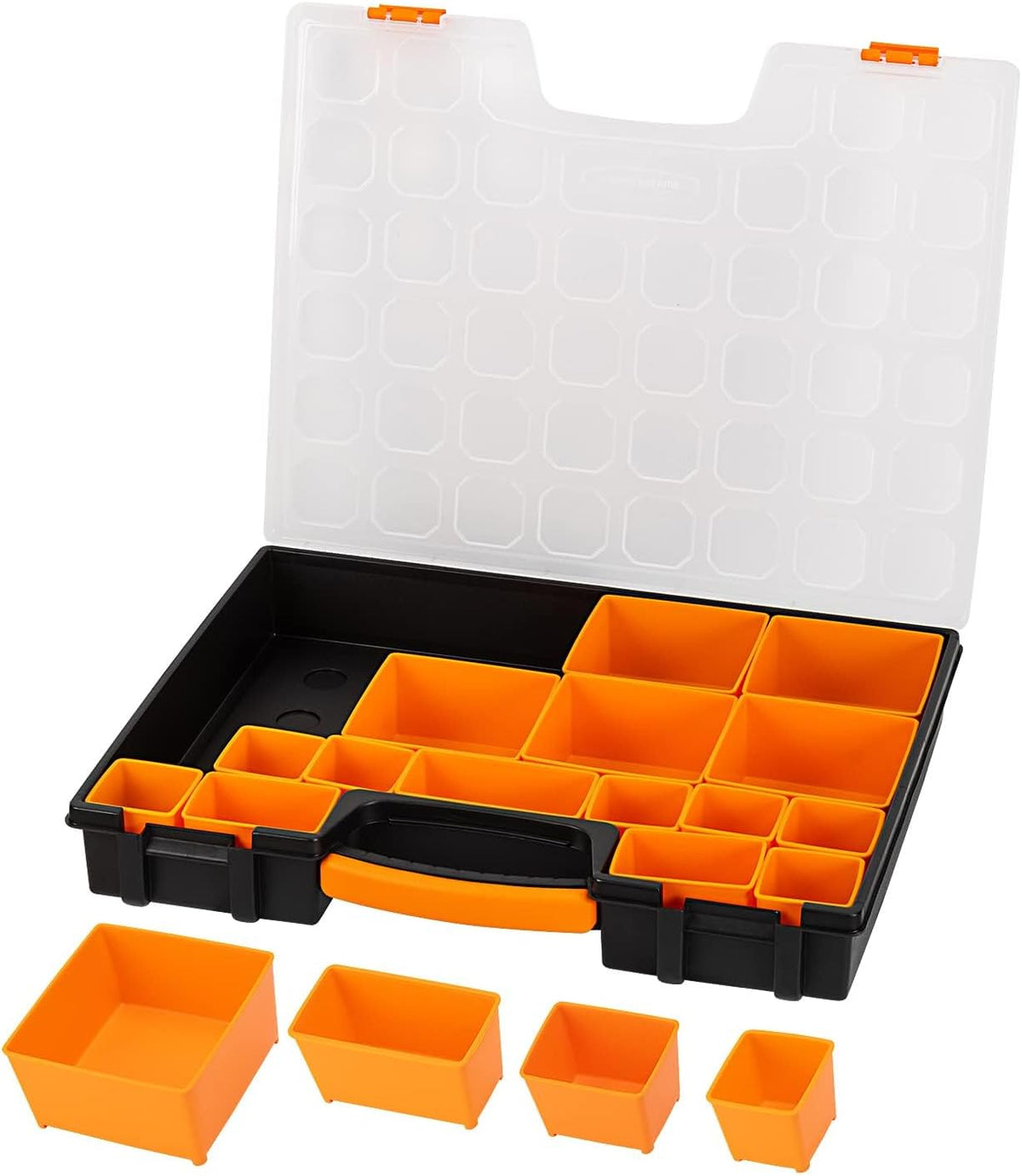 19-Compartment Portable Small Parts Organizer with Removable Bins - view 2