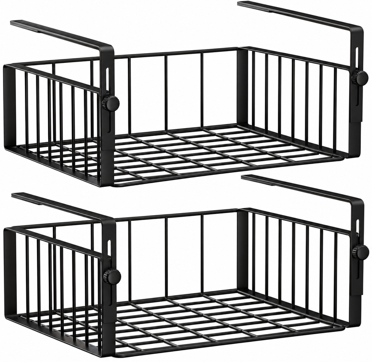 Black Adjustable Under-Shelf Baskets, 2-Pack - view 2