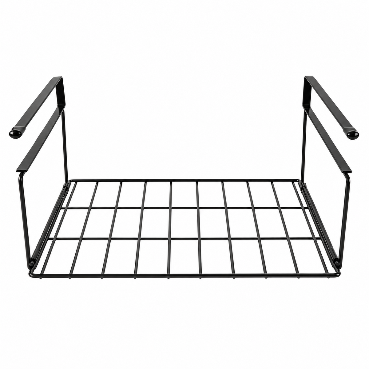 Black Folding Slide-On Under-Shelf Wire Storage Rack - view 2