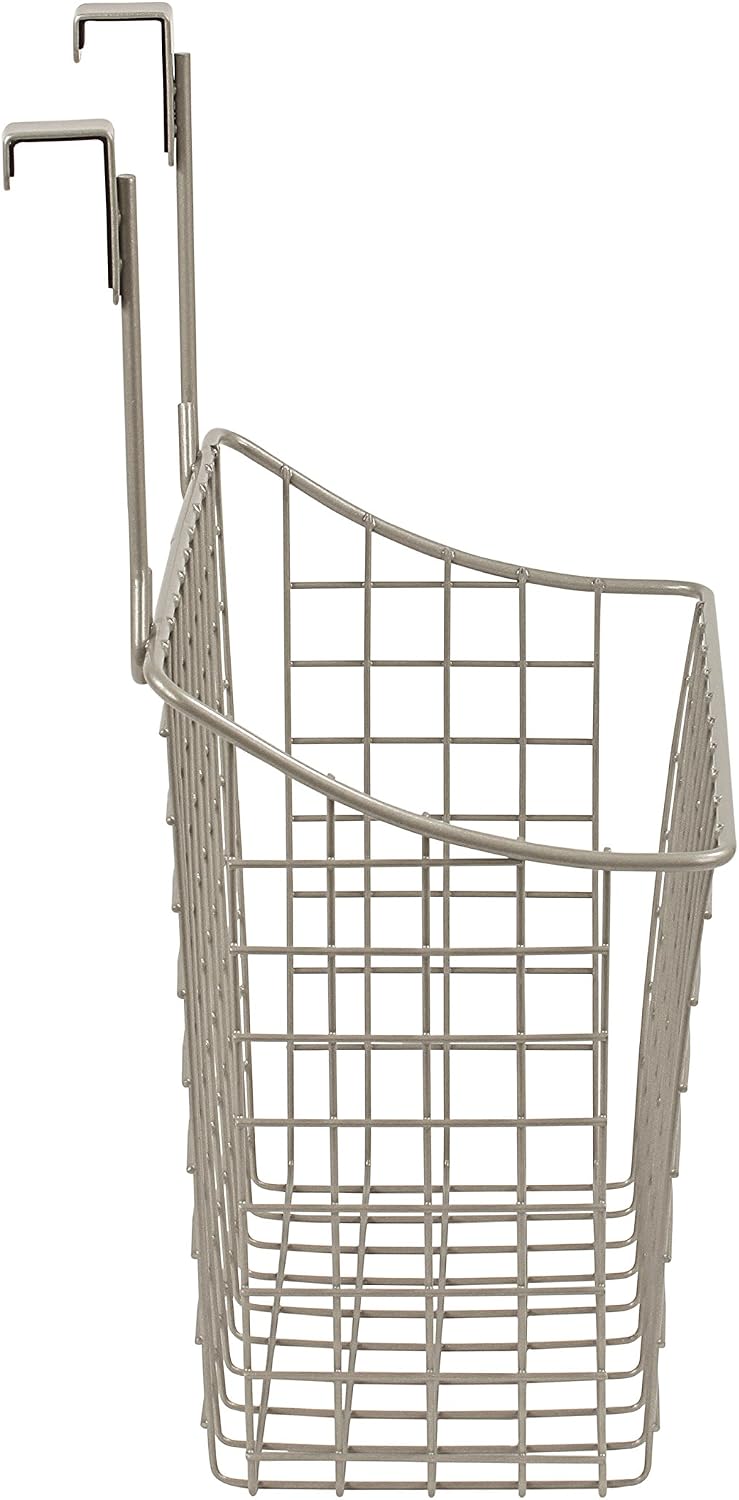 Satin Nickel Steel Over-Cabinet Door Storage Basket - view 2