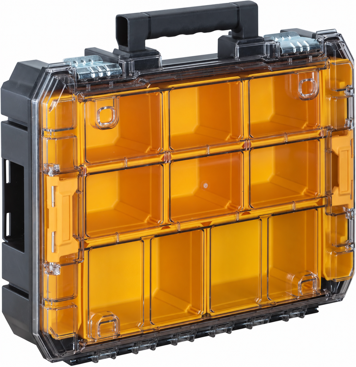 7-Compartment Stackable Small Parts Organizer with Clear Lid - view 2