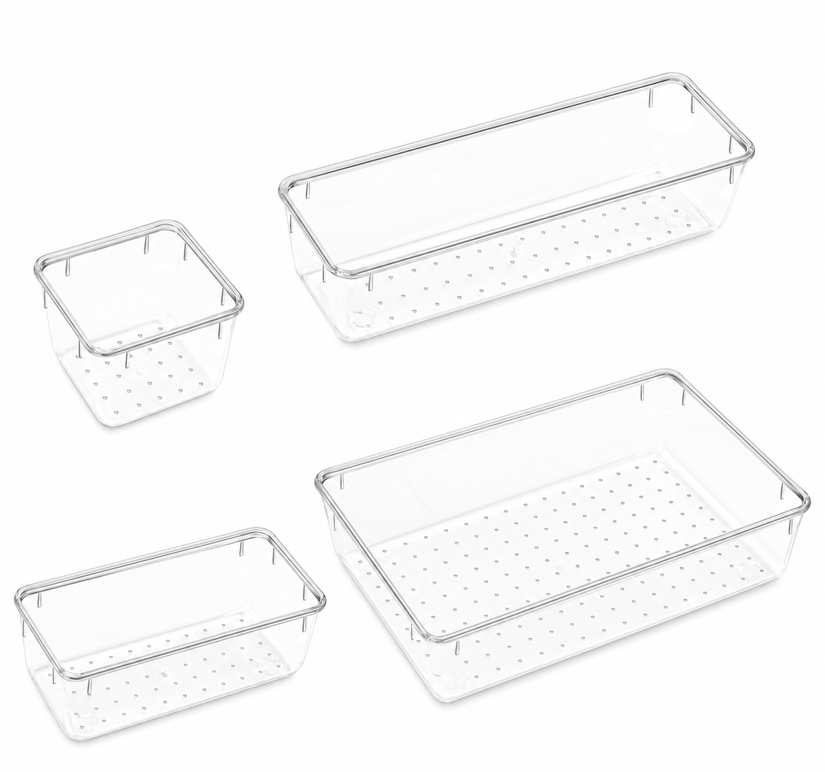 25-Piece Clear Drawer Organizer Tray Set in Four Sizes - view 2