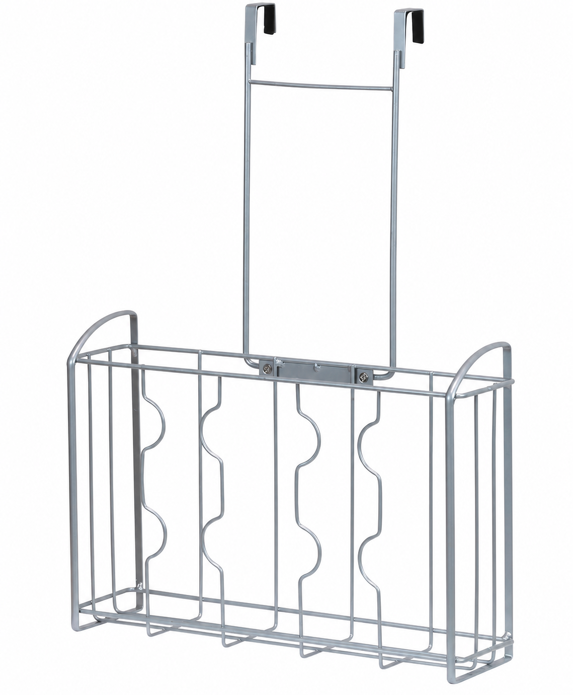 Silver Metal Over-Cabinet Door Storage Basket