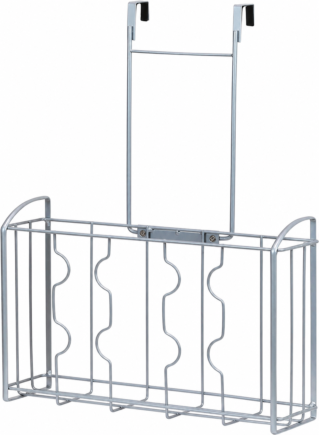 Silver Metal Over-Cabinet Door Storage Basket - view 2