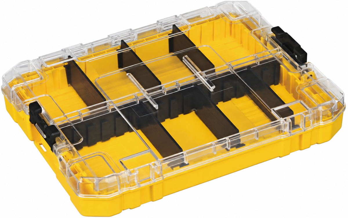 8-Compartment Connectable Accessory Storage Case with Clear Lid