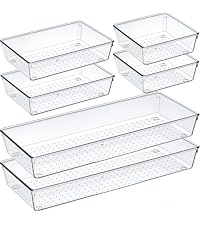 10-Piece Clear PET Drawer Organizer Tray Set in Three Sizes - view 2