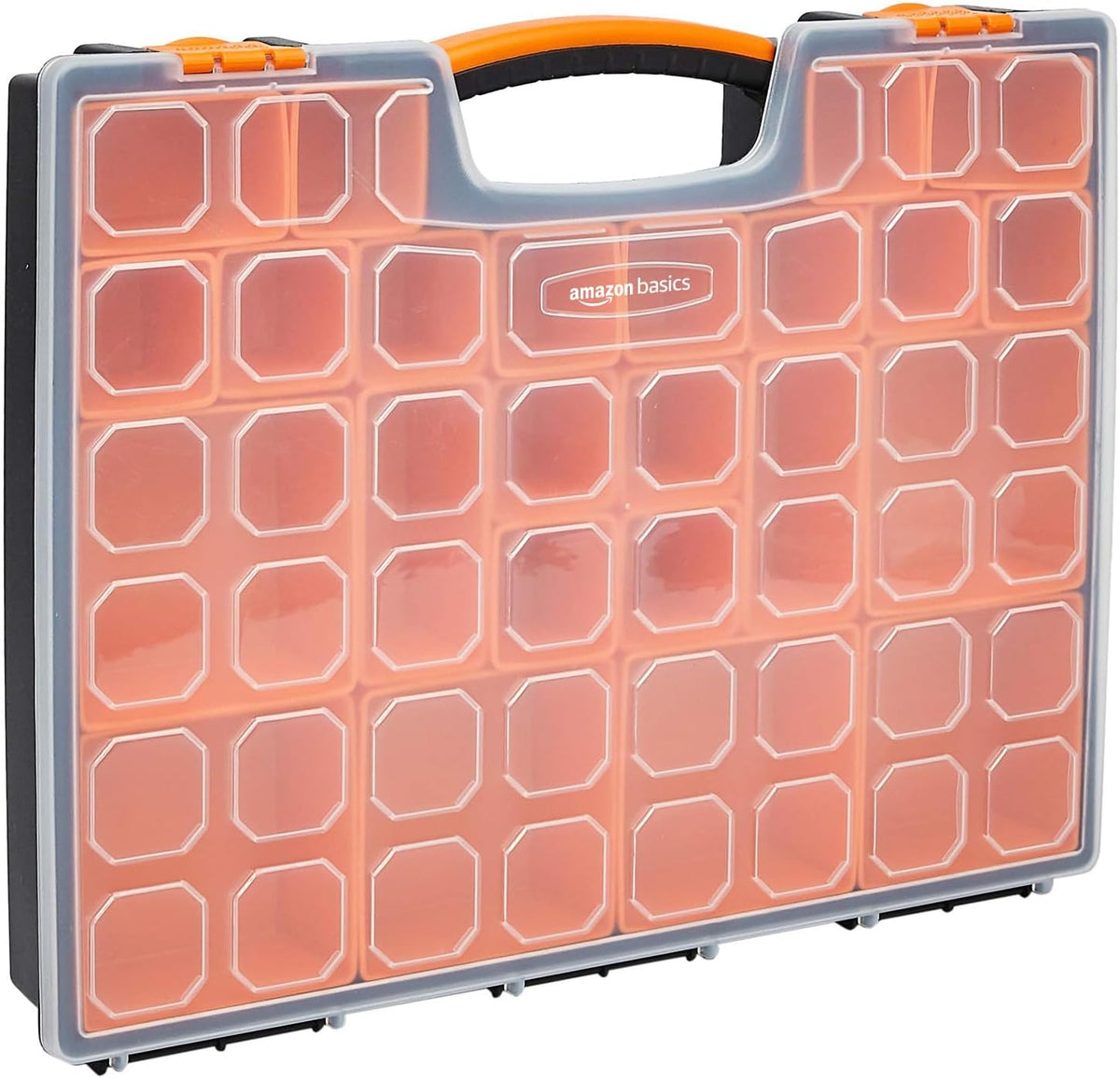 19-Compartment Portable Small Parts Organizer with Removable Bins
