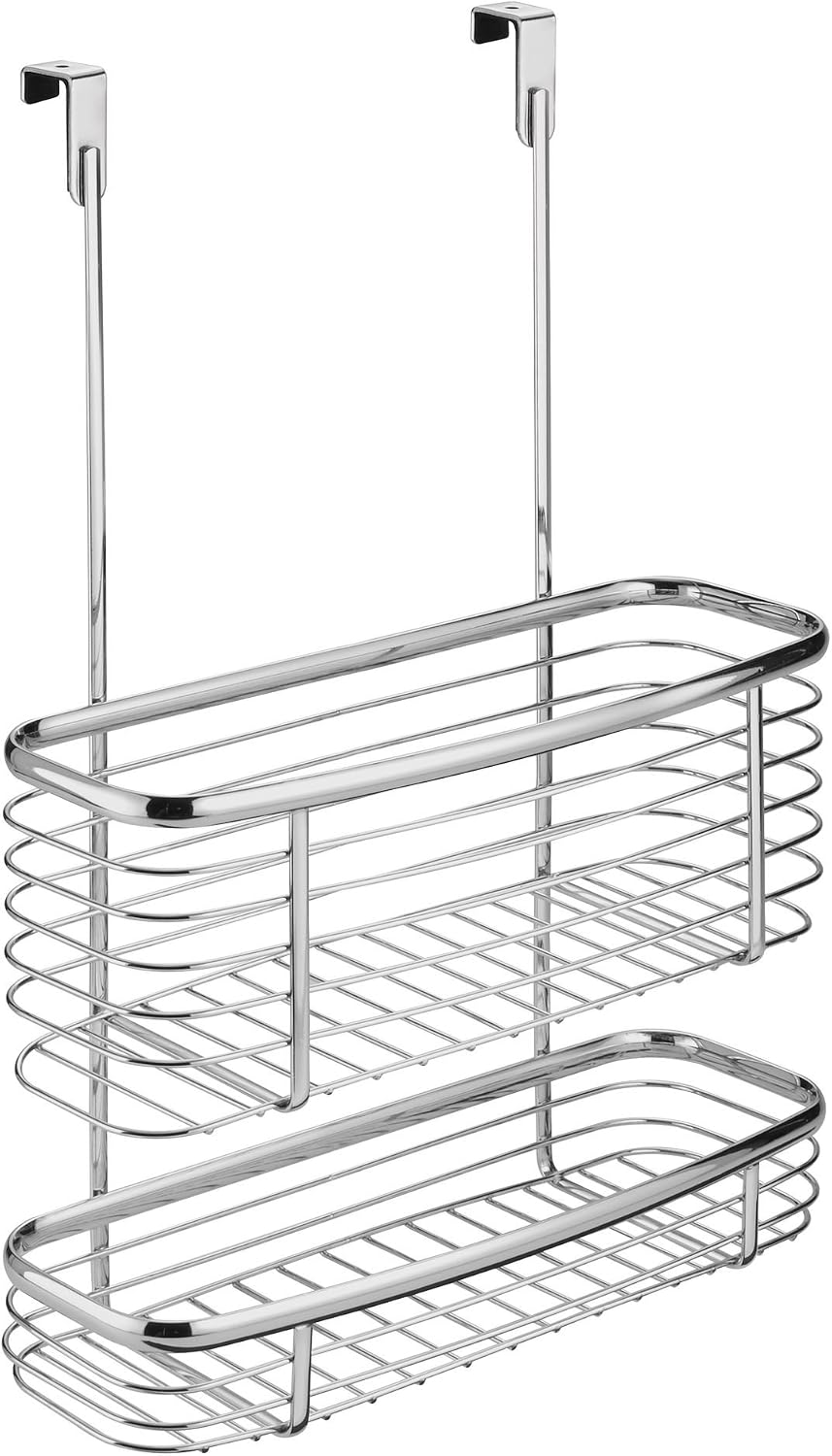 Chrome-Plated Steel Two-Tier Over-Cabinet Storage Basket