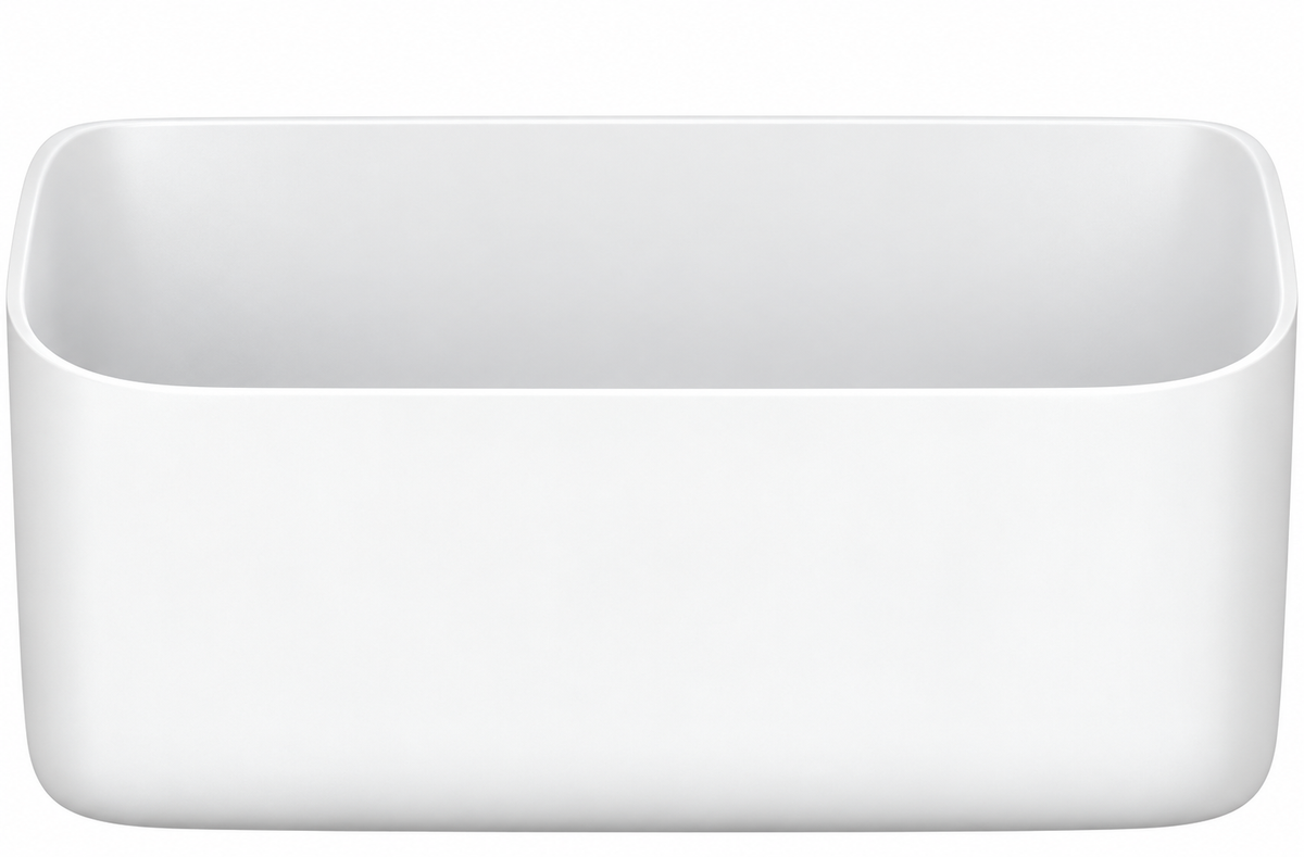 White Plastic Adhesive-Mounted Storage Caddy - view 2