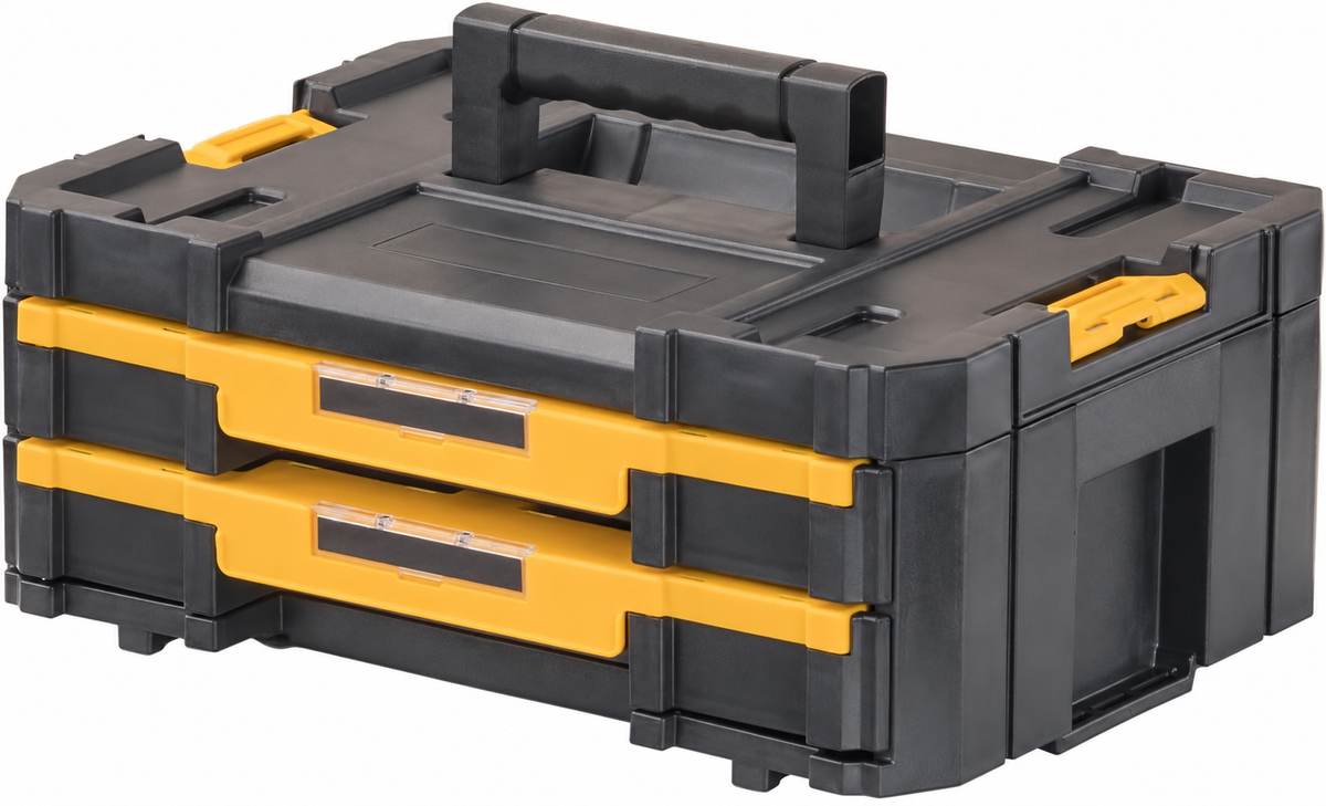 Stackable Two-Drawer Small Parts Organizer with Removable Dividers