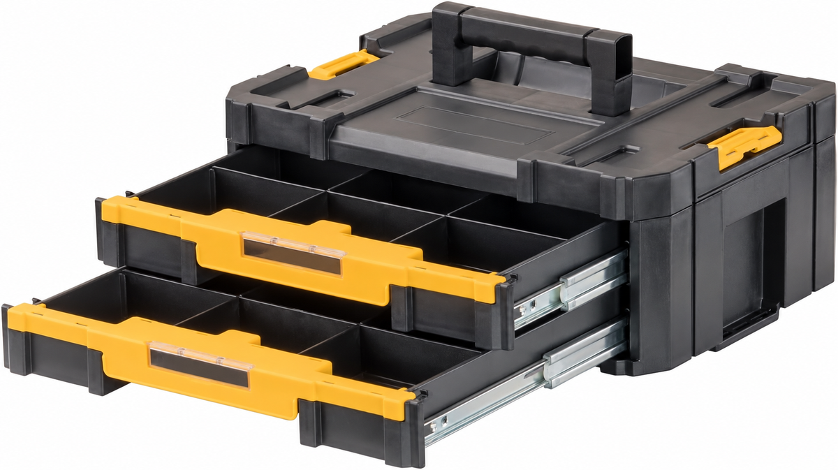 Stackable Two-Drawer Small Parts Organizer with Removable Dividers - view 2