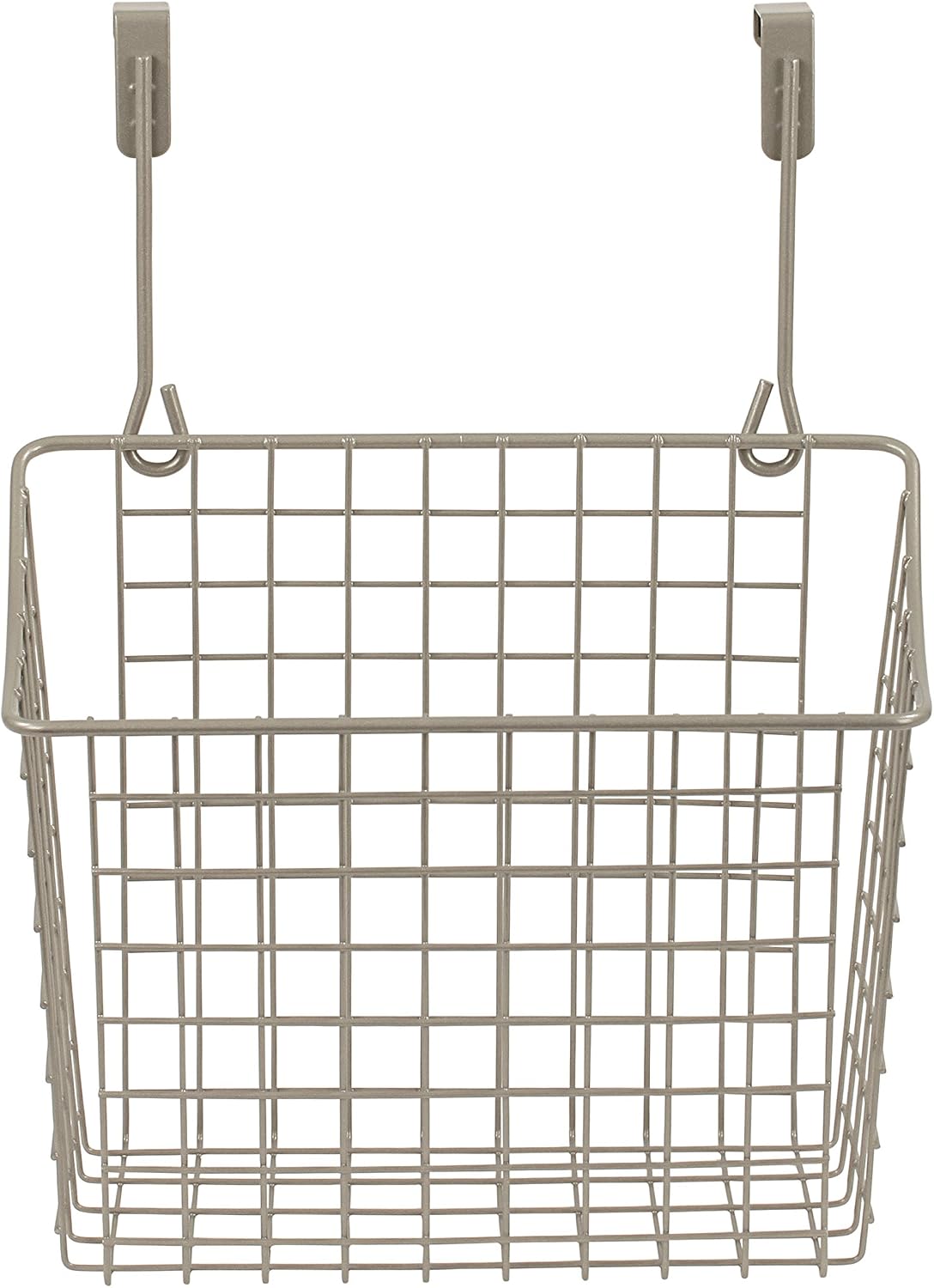 Satin Nickel Steel Over-Cabinet Door Storage Basket