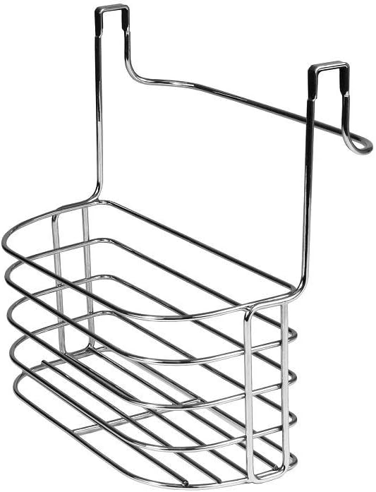 Chrome Steel Over-Cabinet Basket with Towel Bar