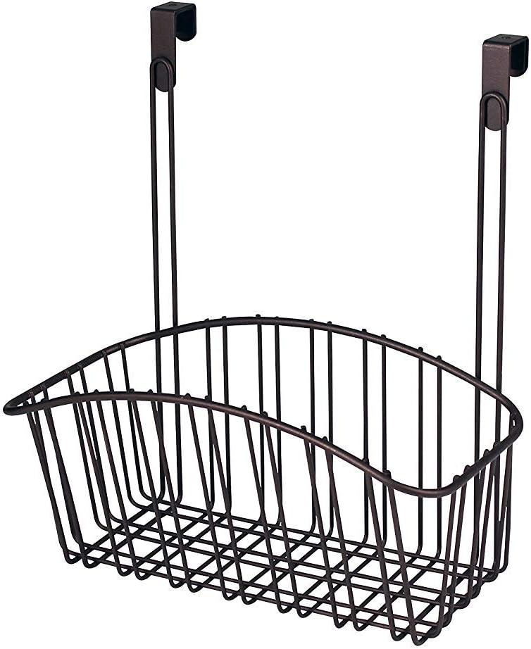 Bronze Steel Over-Cabinet Basket with Arched Front