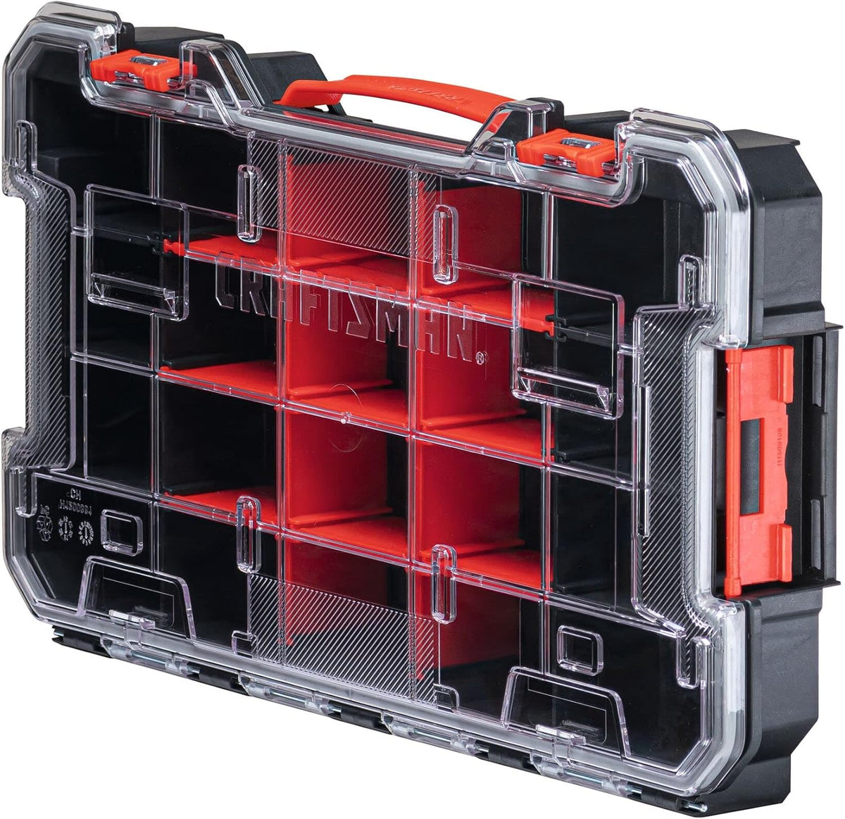 20-Compartment Portable Small Parts Organizer with Clear Lid