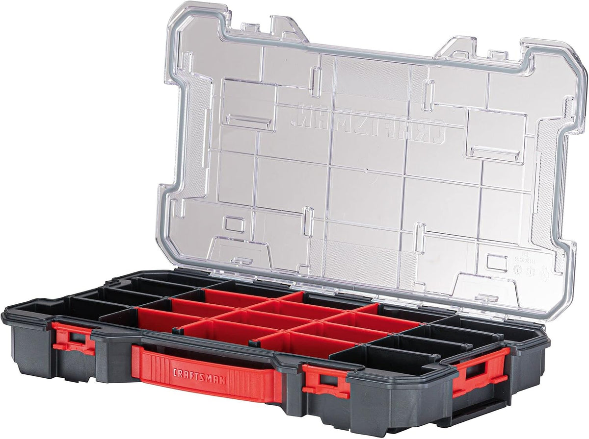 20-Compartment Portable Small Parts Organizer with Clear Lid - view 2